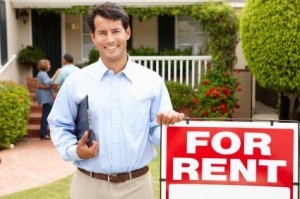 For rent sign and realtor.